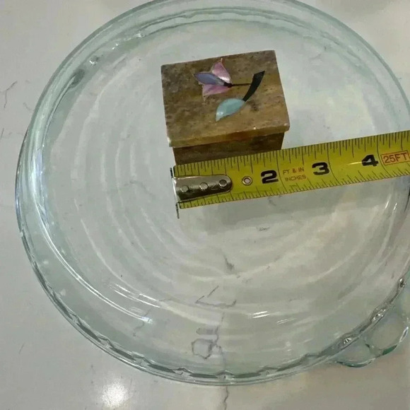 Vintage Small Marble Hand Carved Trinket Box Tiny 1” x 2” - Picture 14 of 16